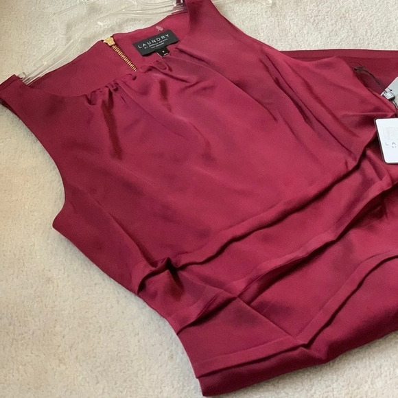 Nwt LAUNDRY by Shelli Segal tiered sleeveless  shift dress, 8 - Picture 3 of 15
